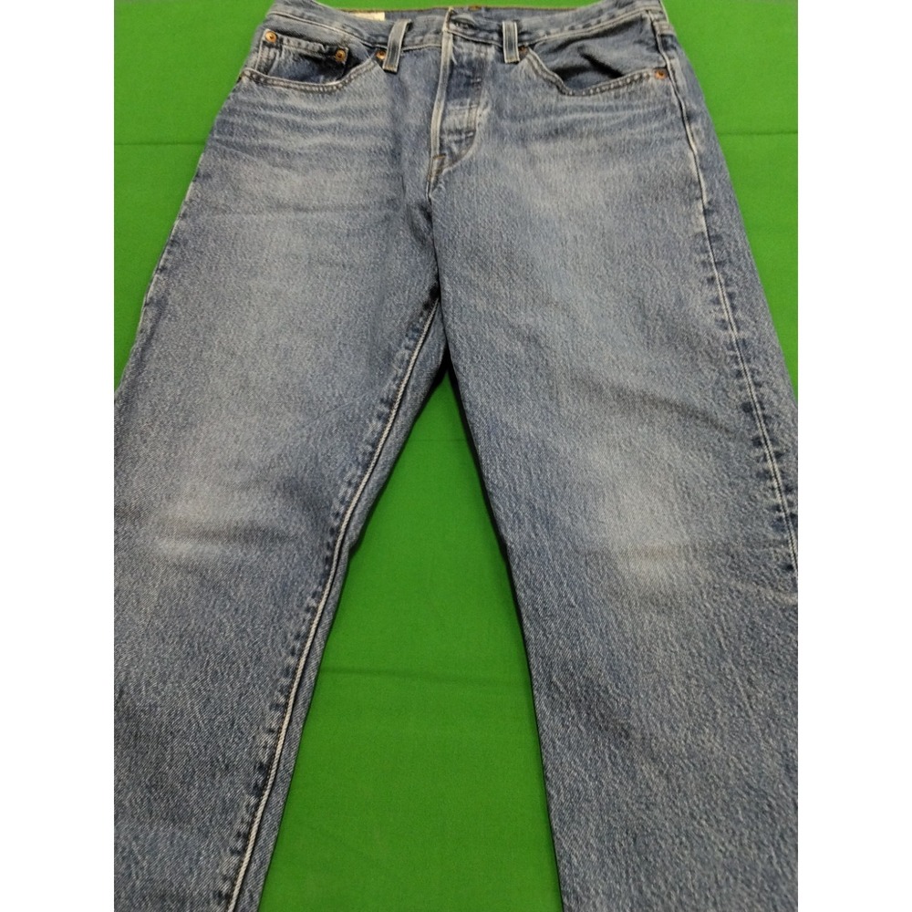Levi's Premium 501 Jeans Womens 26 x 26 Blue Big E Straight Raw Hem Button Fly - Picture 4 of 15